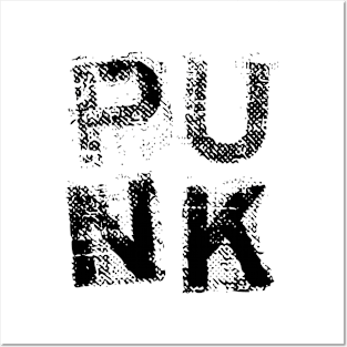 Punk text logo Posters and Art